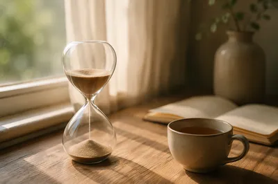 Patient Hourglass in Soft Morning Light