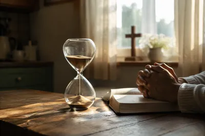 Quiet Patience Hourglass in Morning Prayer