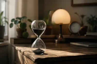 Patient Hourglass in Soft Morning Light