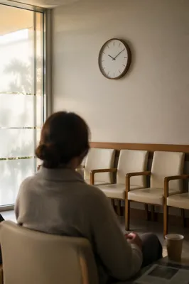 Quiet Waiting Room Clock and Peace