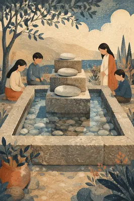 Peaceful Still Water Stone Meditation Garden