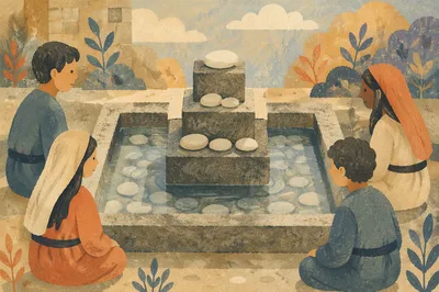Peaceful Still Water Stone Meditation Garden