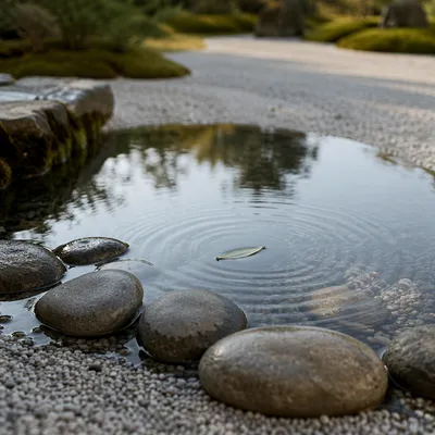 Peaceful Still Water Garden Stones
