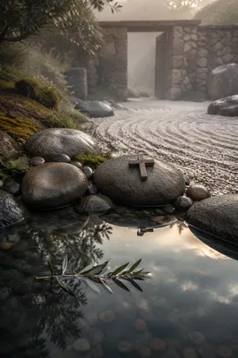 Peaceful Stones by Still Water Cross