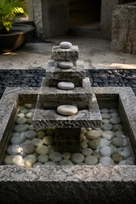 Peaceful Still Water Stone Meditation Garden