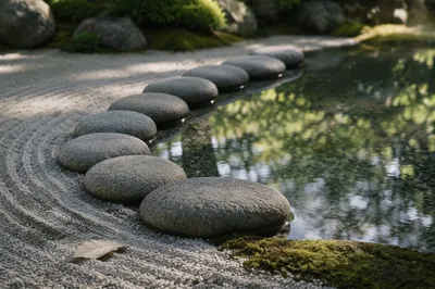 Peaceful Still Water Zen Garden