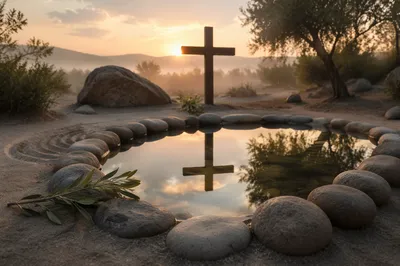 Still Water Prayer Garden at Dawn