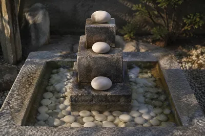 Peaceful Still Water Stone Meditation Garden