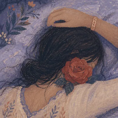 Peaceful Rest with Rose at Dusk