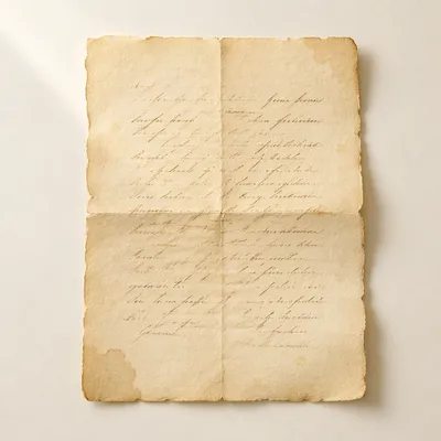 Peaceful Handwritten Letter on Ivory Paper