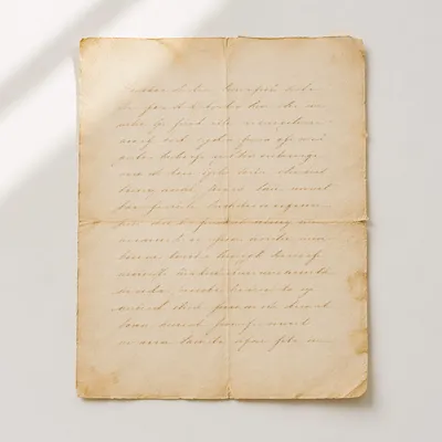 Peaceful Handwritten Letter on Ivory Paper