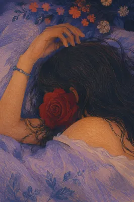 Peaceful Rest with Rose at Dusk