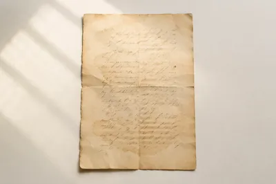 Peaceful Aged Letter on Ivory Surface