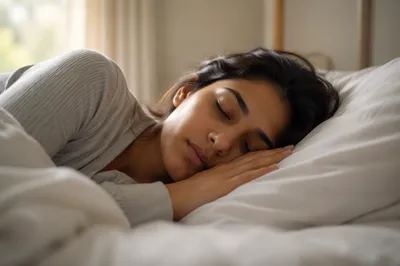 Peaceful Sleeping Woman in Soft Morning Light