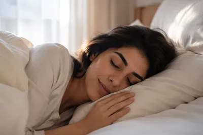 Peaceful Sleeping Woman in Soft Morning Light