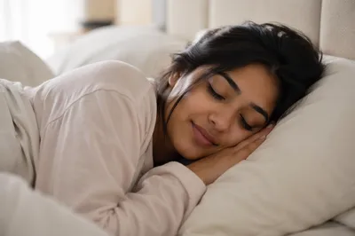 Peaceful Sleeping Woman in Soft Morning Light