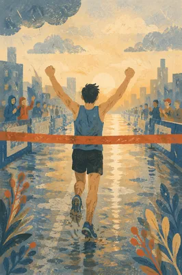 Persevering Runner Reaches Finish at Dawn