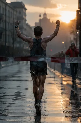 Persevering Runner Reaches Finish at Dawn