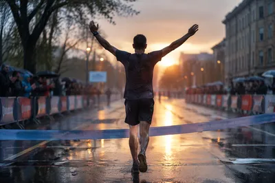 Persevering Runner Reaches Finish at Dawn