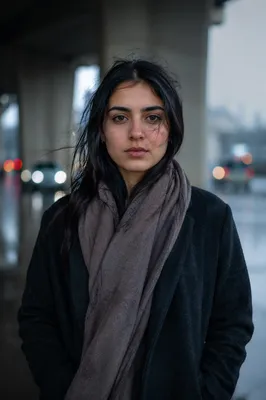 Determined Young Woman in Urban Underpass
