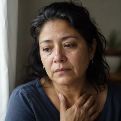 Tearful Woman by Soft Window Light