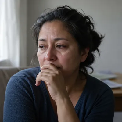 Quiet Tearful Portrait by Window Light