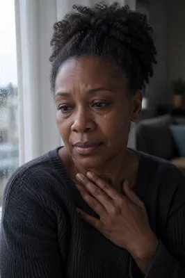 Tearful Woman by Rainy Window