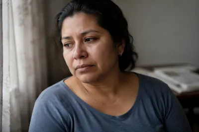 Tearful Woman by Soft Window Light