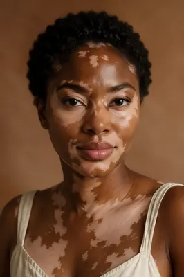 Confident Young Woman with Vitiligo Portrait