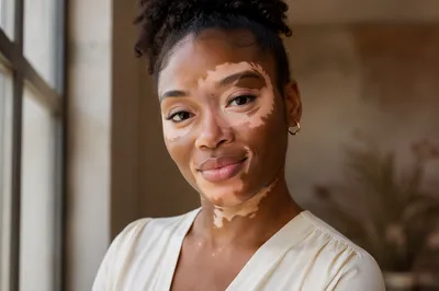 Confident Young Woman with Vitiligo Portrait
