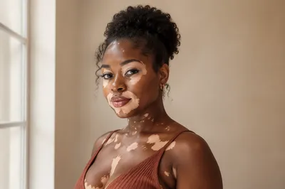 Confident Young Woman With Vitiligo Portrait