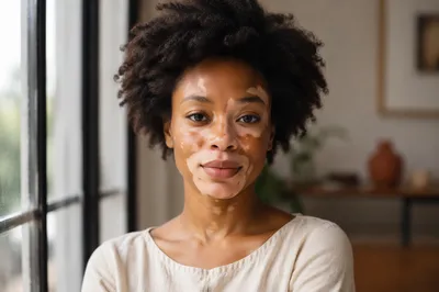 Confident Young Woman with Vitiligo Portrait