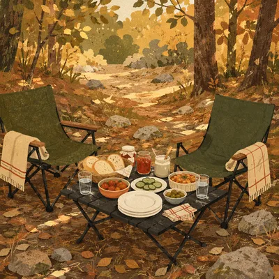 Warm Wilderness Provision Table for Fellowship