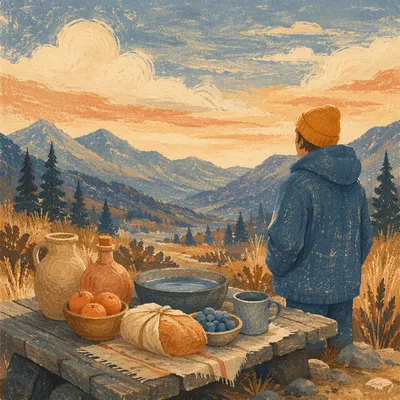 Provision Table in a Wilderness Valley