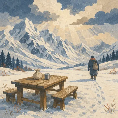 Provision Table in Snowy Wilderness