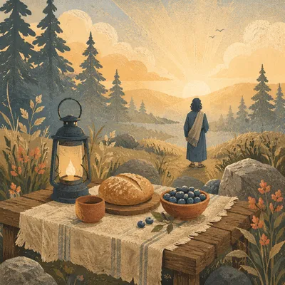 Provision Table in a Misty Wilderness