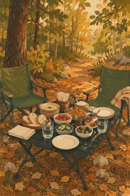 Wilderness Provision Table With Autumn Comfort