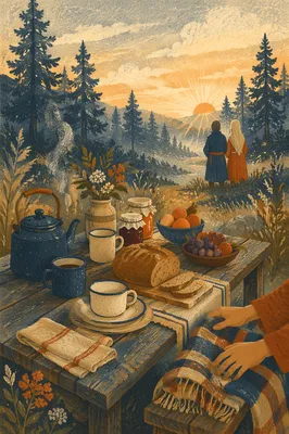 Provision Table in Hopeful Wilderness Morning