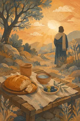 Provision Table in the Wilderness Clearing