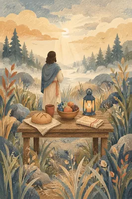 Provision Table in Misty Wilderness Clearing
