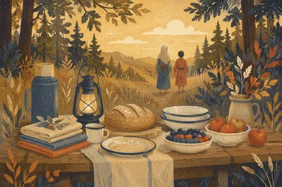 Provision Table in Hopeful Wilderness Clearing