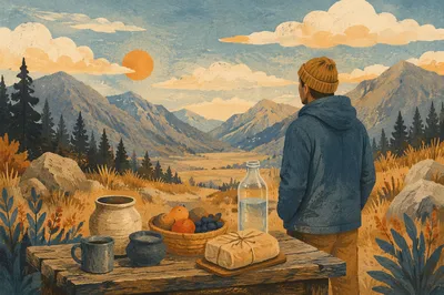 Provision Table in a Wilderness Valley