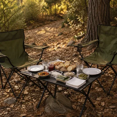 Wilderness Provision Table in Golden Light