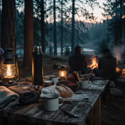Provision Table in Misty Wilderness Clearing