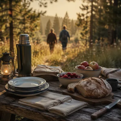Provision Table in Hopeful Wilderness Clearing