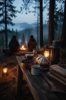 Provision Table in Misty Wilderness Clearing