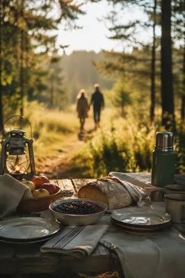 Provision Table Waiting in Wilderness Light