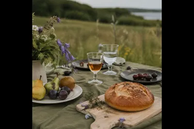 Provision Table in a Quiet Wilderness Meadow