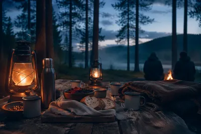 Provision Table in Misty Wilderness Clearing