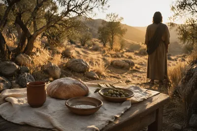 Provision Table in a Wilderness Clearing